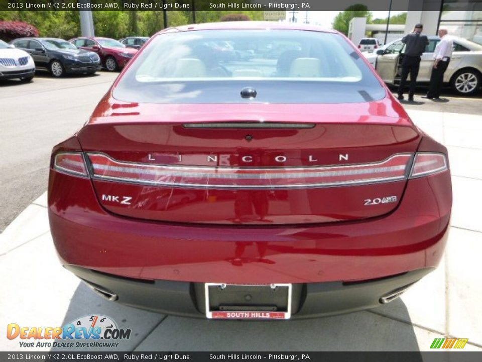 2013 Lincoln MKZ 2.0L EcoBoost AWD Ruby Red / Light Dune Photo #4