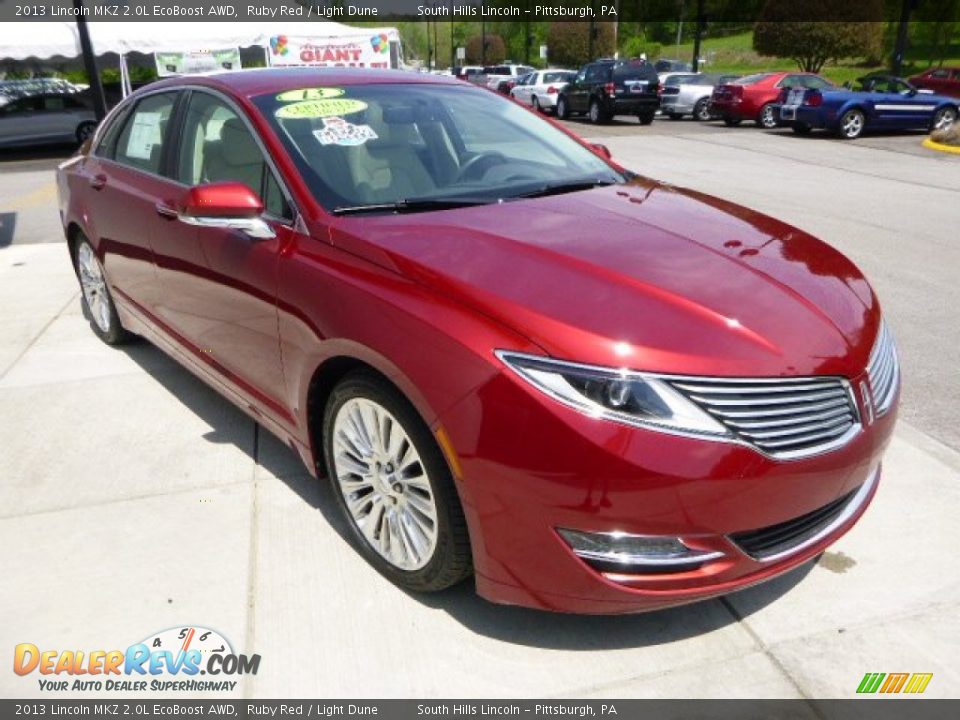 2013 Lincoln MKZ 2.0L EcoBoost AWD Ruby Red / Light Dune Photo #7