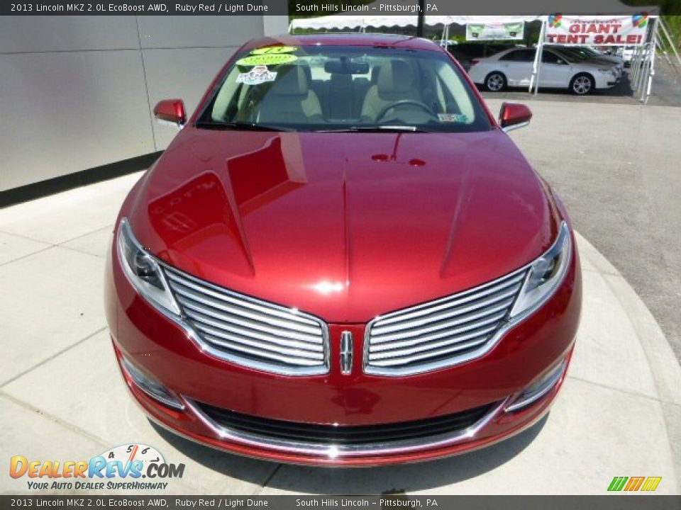 2013 Lincoln MKZ 2.0L EcoBoost AWD Ruby Red / Light Dune Photo #8