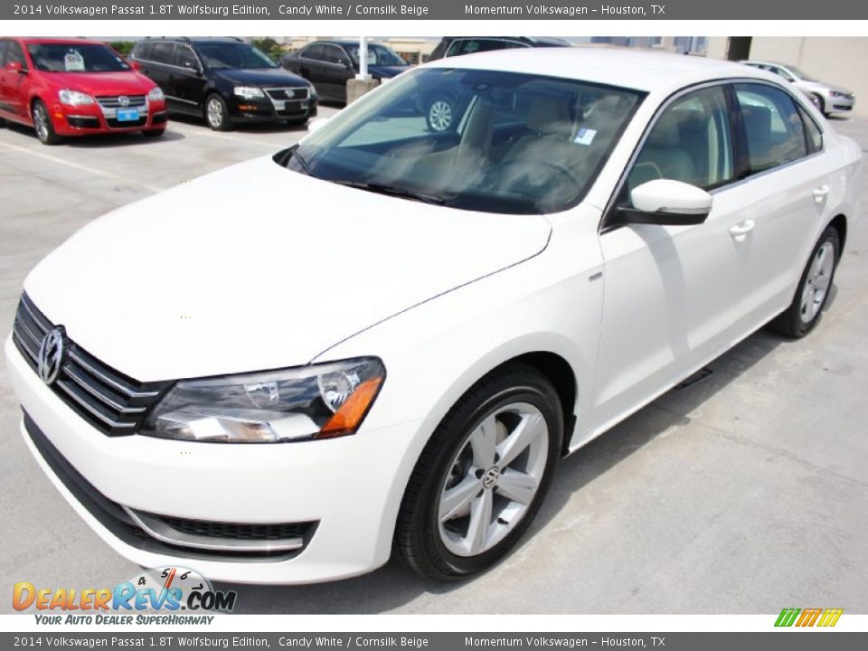2014 Volkswagen Passat 1.8T Wolfsburg Edition Candy White / Cornsilk Beige Photo #3