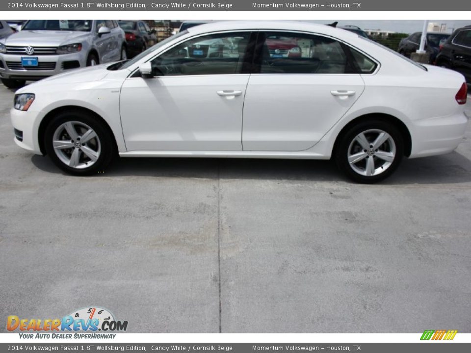 2014 Volkswagen Passat 1.8T Wolfsburg Edition Candy White / Cornsilk Beige Photo #6