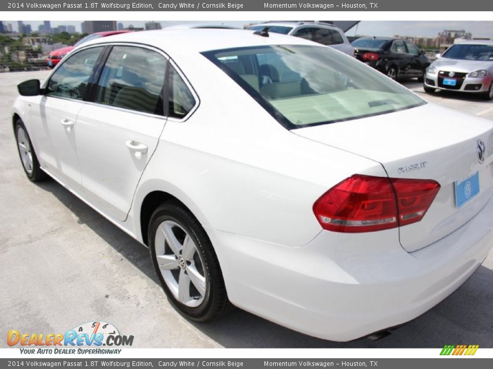 2014 Volkswagen Passat 1.8T Wolfsburg Edition Candy White / Cornsilk Beige Photo #7