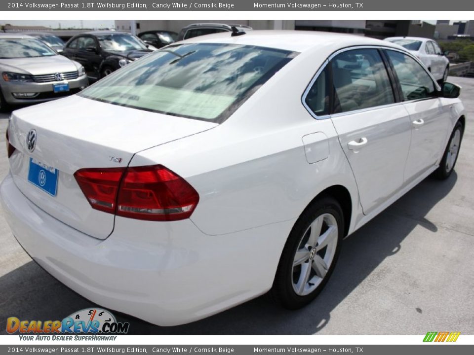 2014 Volkswagen Passat 1.8T Wolfsburg Edition Candy White / Cornsilk Beige Photo #9