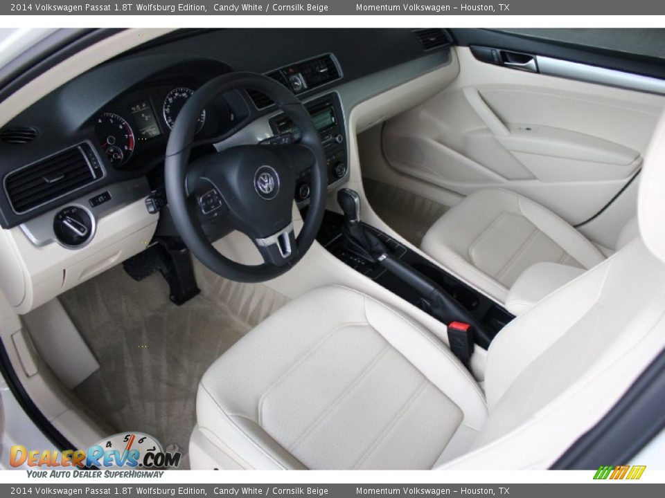 2014 Volkswagen Passat 1.8T Wolfsburg Edition Candy White / Cornsilk Beige Photo #15