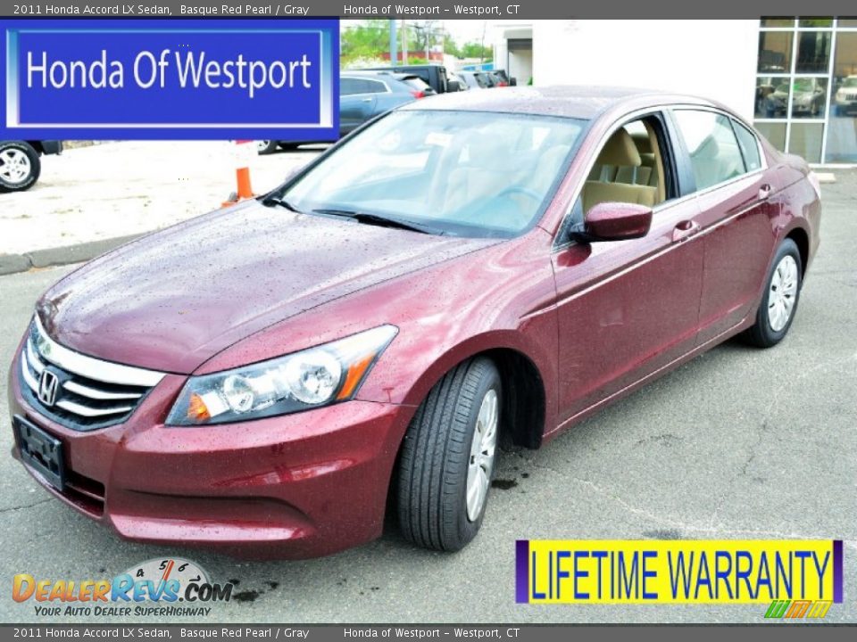 2011 Honda Accord LX Sedan Basque Red Pearl / Gray Photo #1