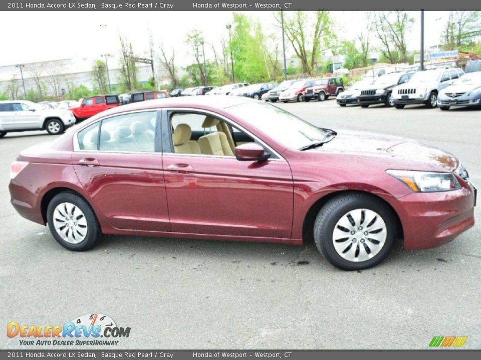 2011 Honda Accord LX Sedan Basque Red Pearl / Gray Photo #4