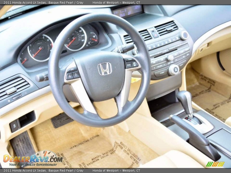 2011 Honda Accord LX Sedan Basque Red Pearl / Gray Photo #5