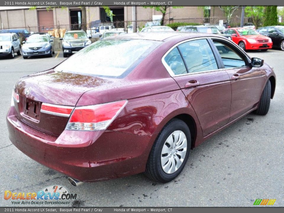 2011 Honda Accord LX Sedan Basque Red Pearl / Gray Photo #6