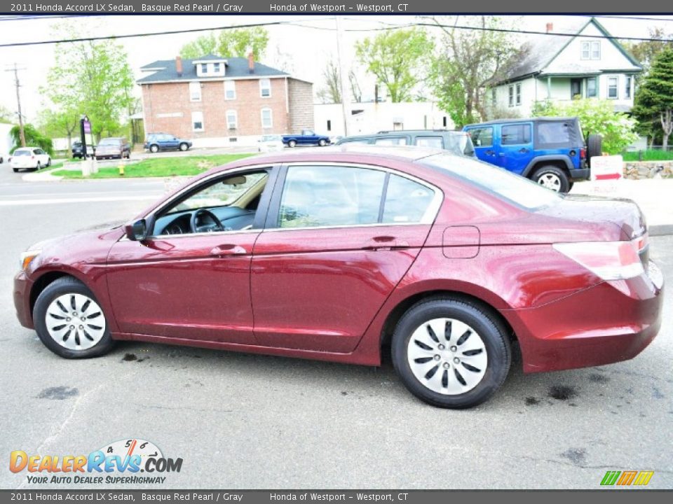 2011 Honda Accord LX Sedan Basque Red Pearl / Gray Photo #11