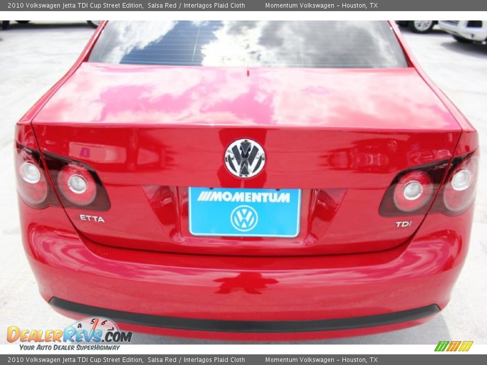 2010 Volkswagen Jetta TDI Cup Street Edition Salsa Red / Interlagos Plaid Cloth Photo #8