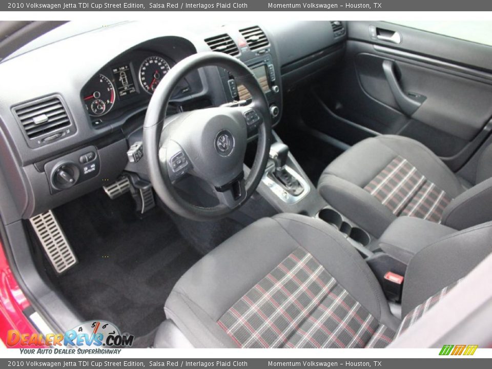 Interlagos Plaid Cloth Interior - 2010 Volkswagen Jetta TDI Cup Street Edition Photo #13