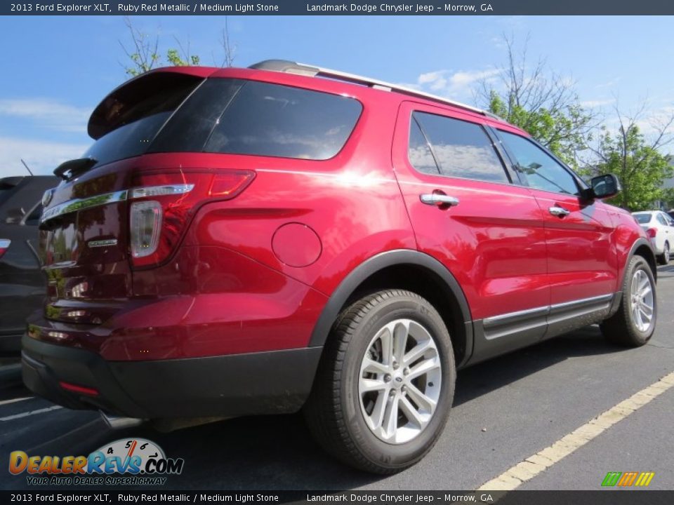 2013 Ford Explorer XLT Ruby Red Metallic / Medium Light Stone Photo #3