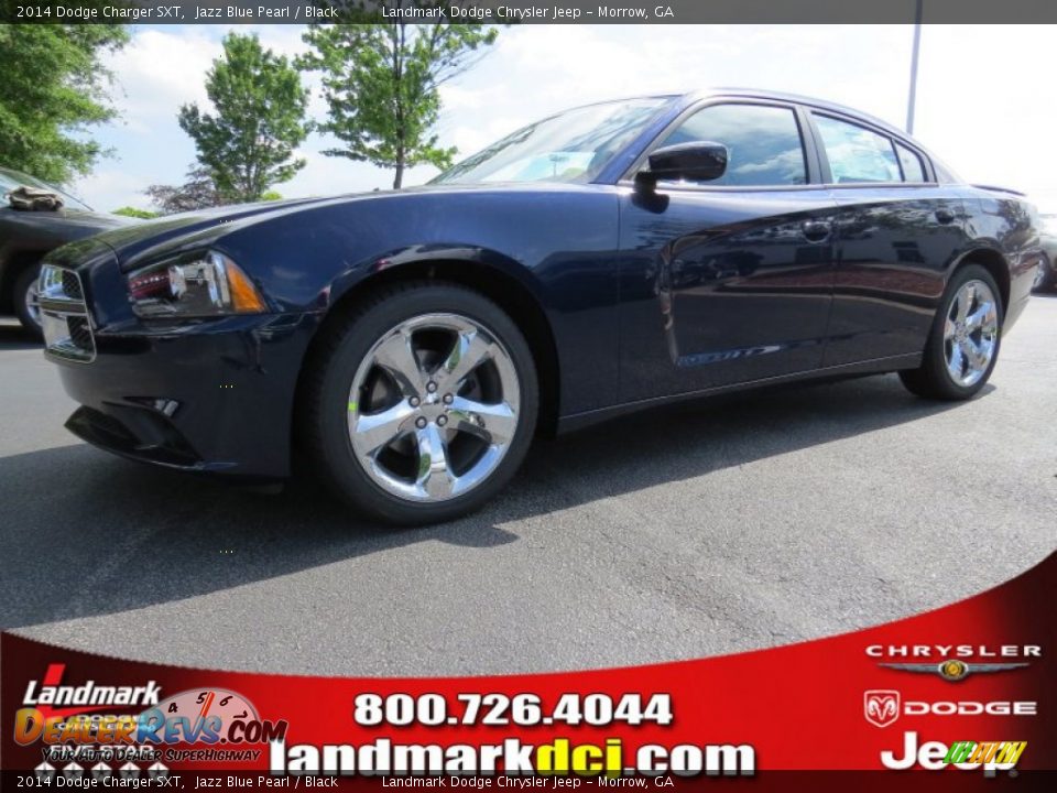 2014 Dodge Charger SXT Jazz Blue Pearl / Black Photo #1