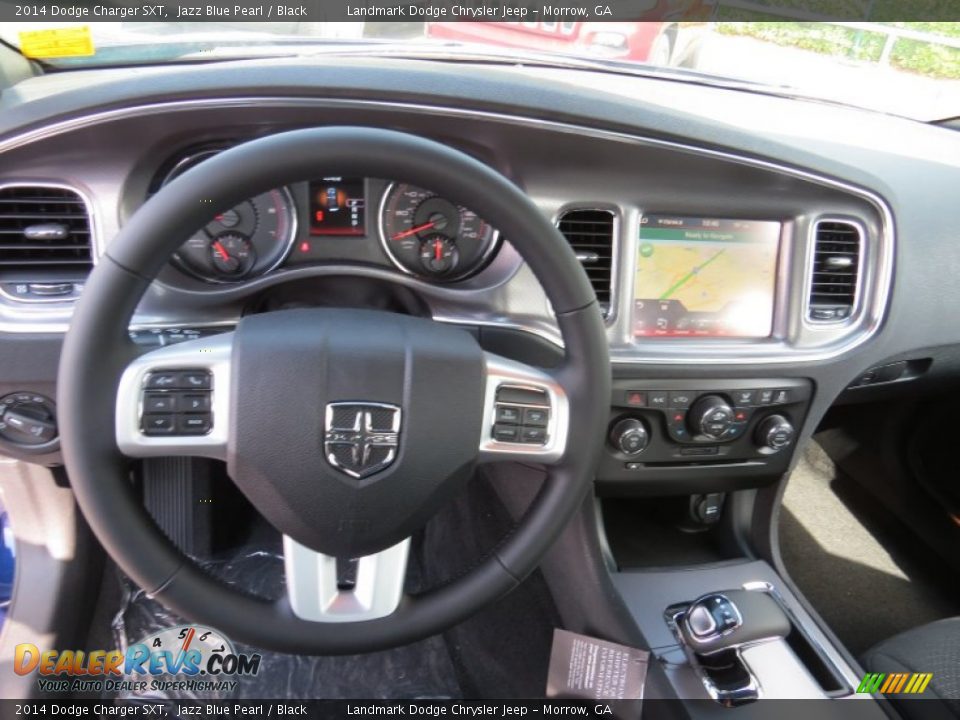 2014 Dodge Charger SXT Jazz Blue Pearl / Black Photo #8