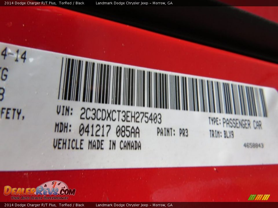 2014 Dodge Charger R/T Plus TorRed / Black Photo #11