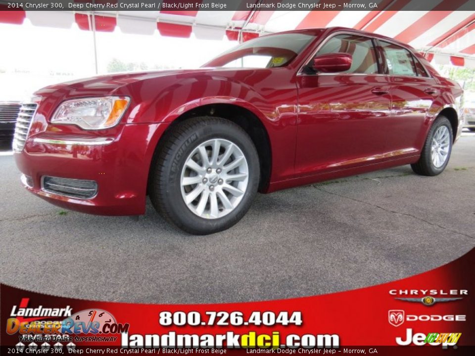 2014 Chrysler 300 Deep Cherry Red Crystal Pearl / Black/Light Frost Beige Photo #1