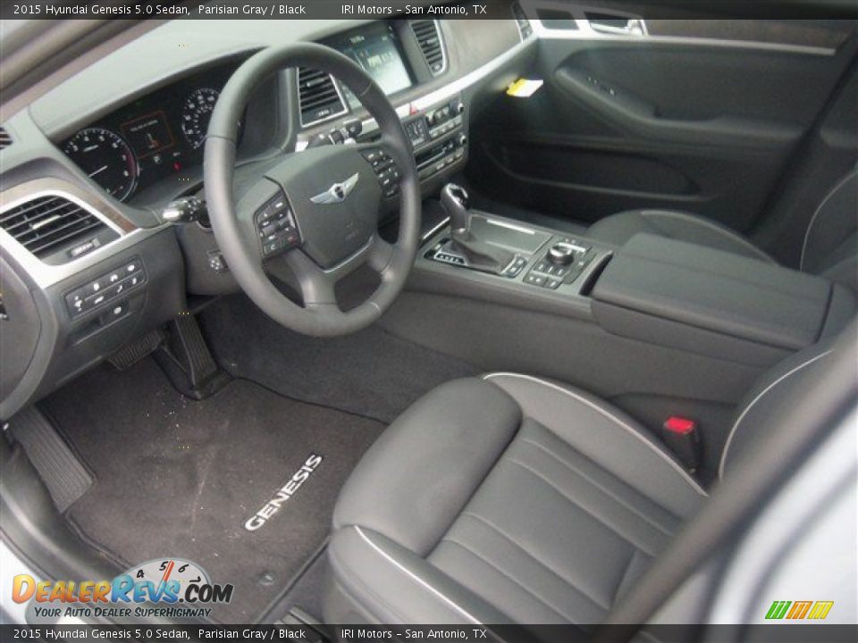 Black Interior - 2015 Hyundai Genesis 5.0 Sedan Photo #6
