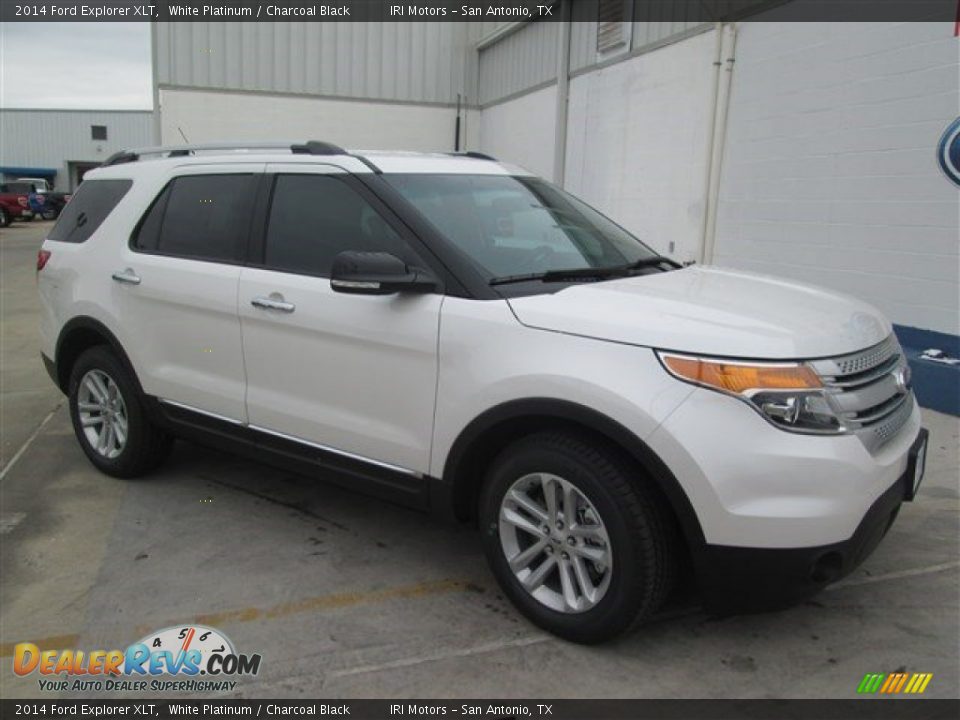 2014 Ford Explorer XLT White Platinum / Charcoal Black Photo #2