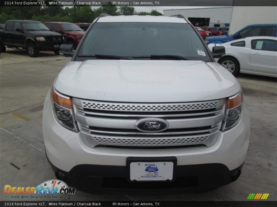 2014 Ford Explorer XLT White Platinum / Charcoal Black Photo #3