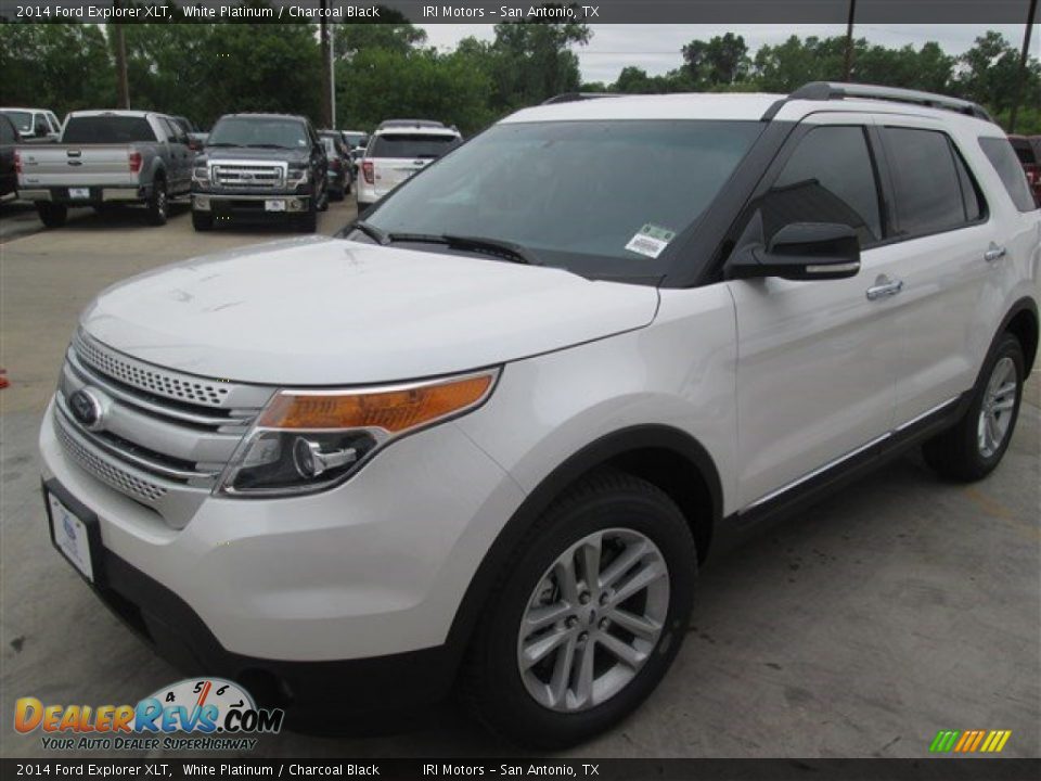 2014 Ford Explorer XLT White Platinum / Charcoal Black Photo #4