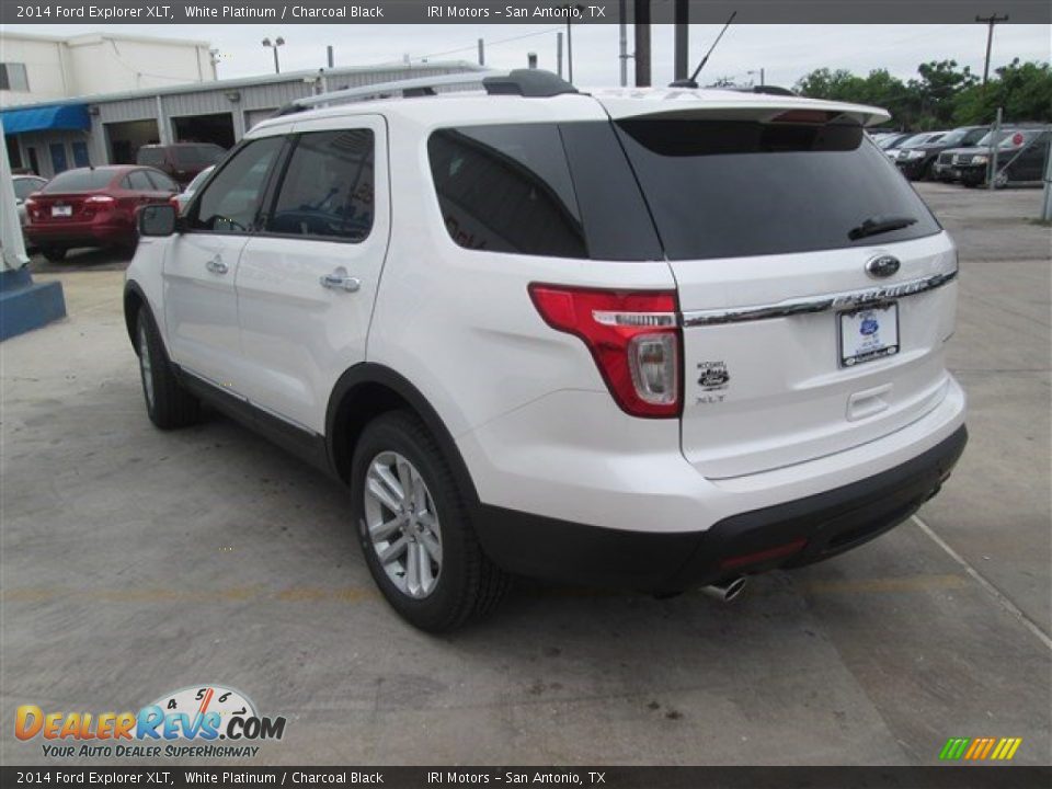2014 Ford Explorer XLT White Platinum / Charcoal Black Photo #6