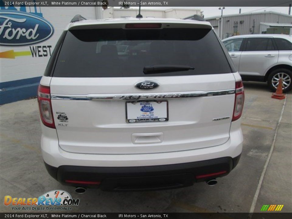 2014 Ford Explorer XLT White Platinum / Charcoal Black Photo #7