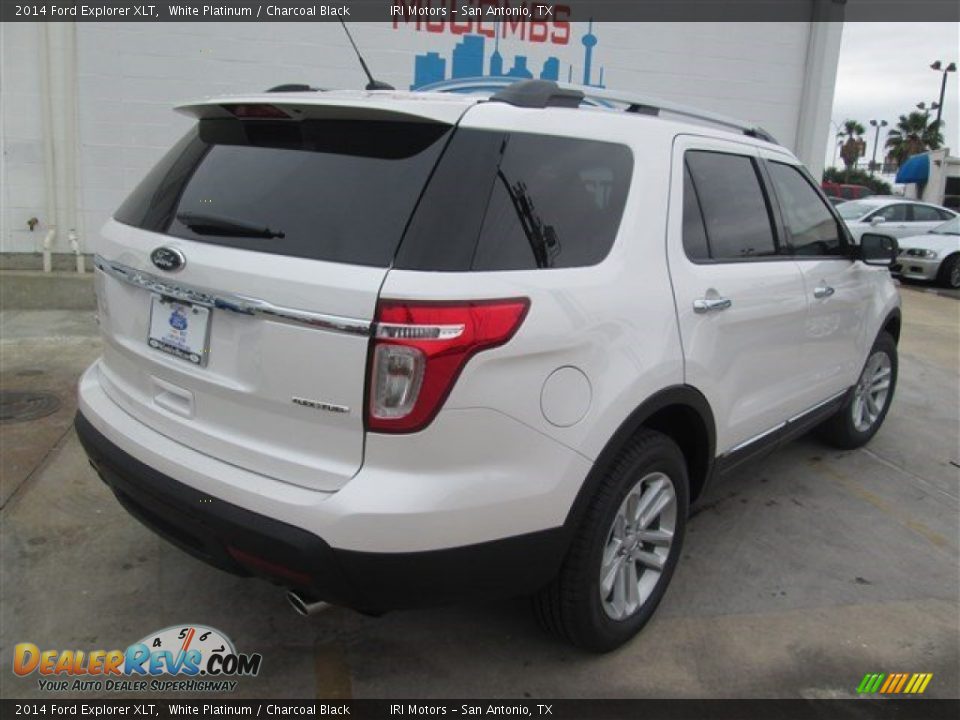 2014 Ford Explorer XLT White Platinum / Charcoal Black Photo #8