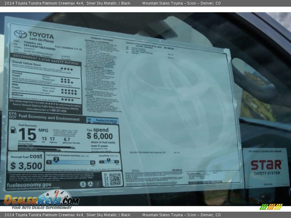 2014 Toyota Tundra Platinum Crewmax 4x4 Silver Sky Metallic / Black Photo #10