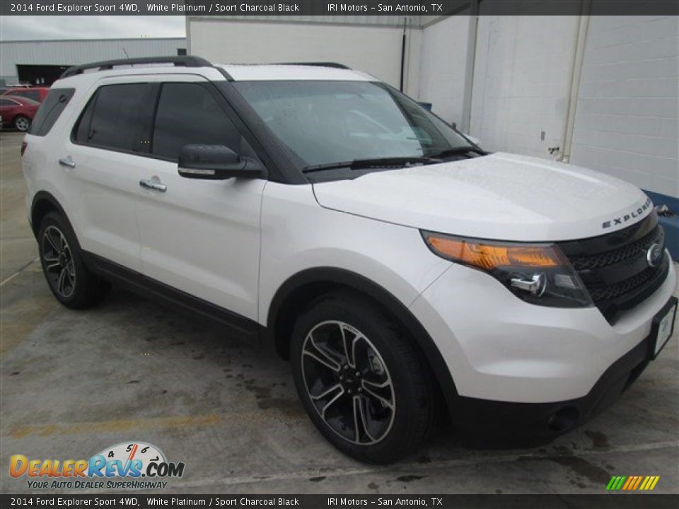 2014 Ford Explorer Sport 4WD White Platinum / Sport Charcoal Black Photo #2