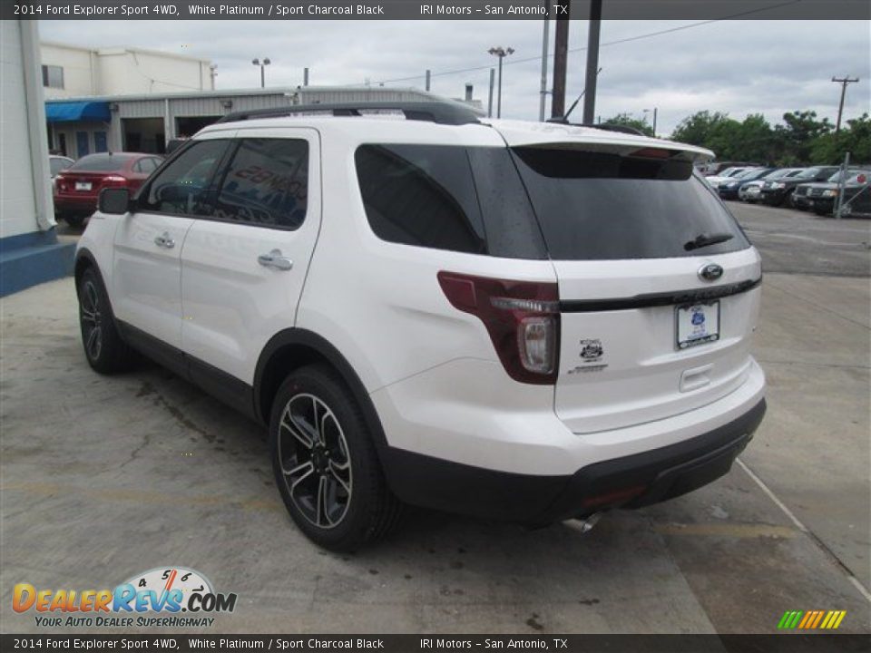 2014 Ford Explorer Sport 4WD White Platinum / Sport Charcoal Black Photo #6