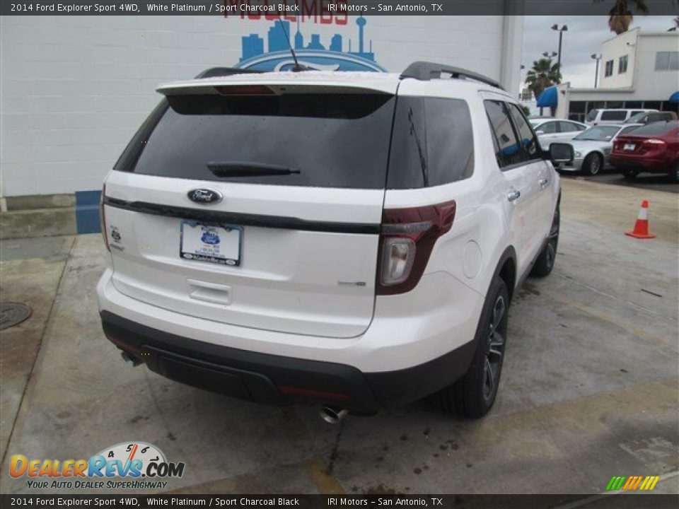 2014 Ford Explorer Sport 4WD White Platinum / Sport Charcoal Black Photo #7