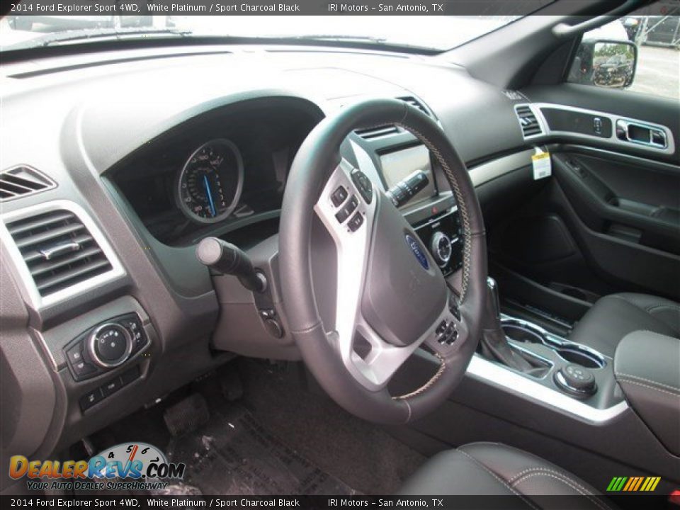 2014 Ford Explorer Sport 4WD White Platinum / Sport Charcoal Black Photo #10