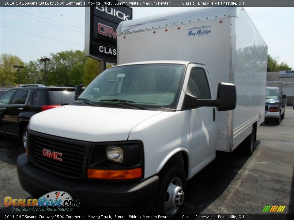 2014 GMC Savana Cutaway 3500 Commercial Moving Truck Summit White / Medium Pewter Photo #1