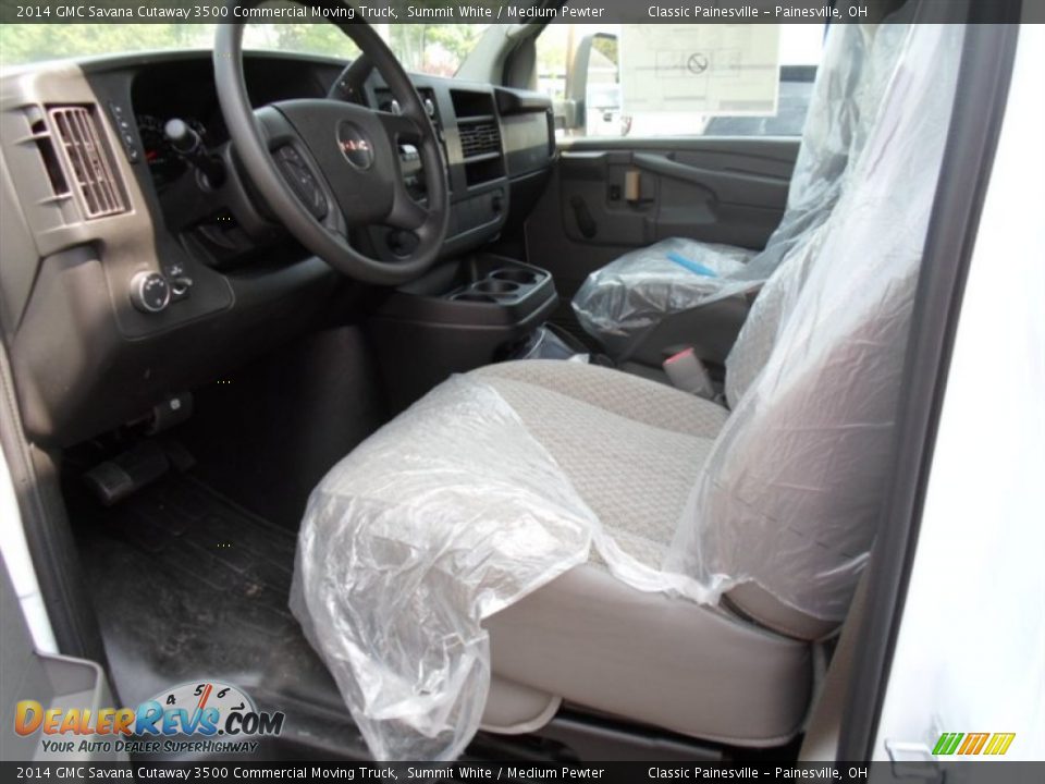 2014 GMC Savana Cutaway 3500 Commercial Moving Truck Summit White / Medium Pewter Photo #4