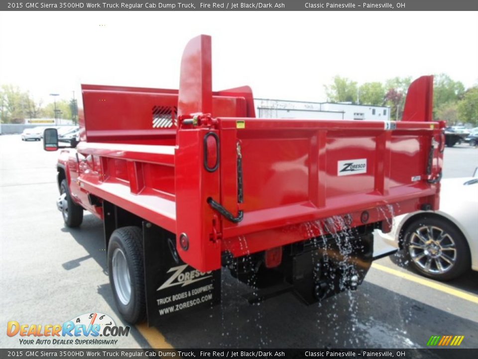2015 GMC Sierra 3500HD Work Truck Regular Cab Dump Truck Fire Red / Jet Black/Dark Ash Photo #6