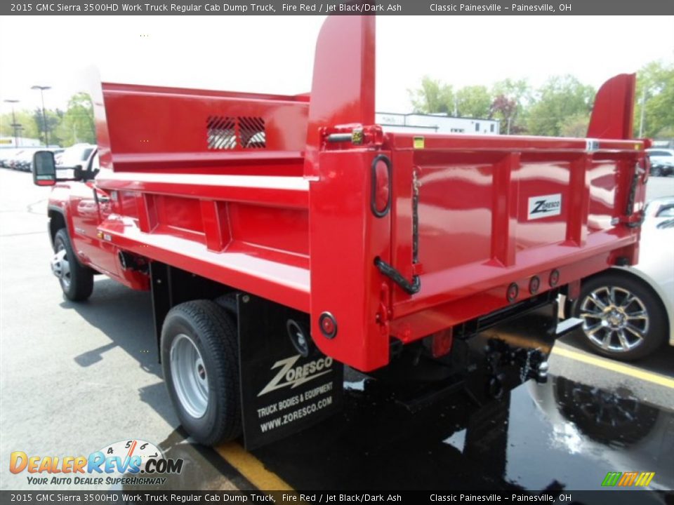 2015 GMC Sierra 3500HD Work Truck Regular Cab Dump Truck Fire Red / Jet Black/Dark Ash Photo #7