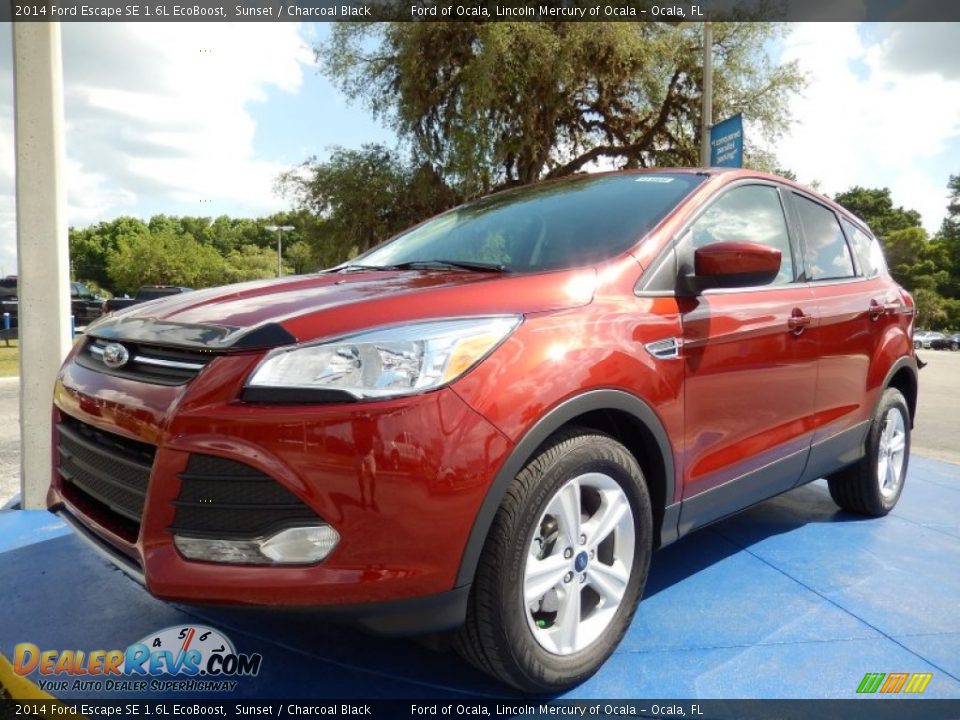 2014 Ford Escape SE 1.6L EcoBoost Sunset / Charcoal Black Photo #1