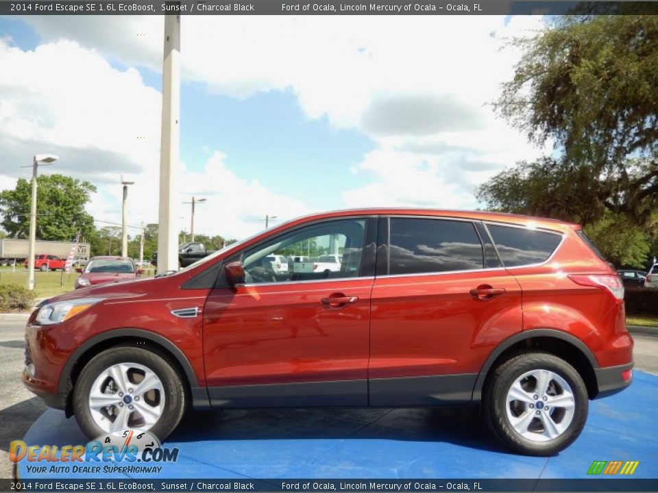 2014 Ford Escape SE 1.6L EcoBoost Sunset / Charcoal Black Photo #2