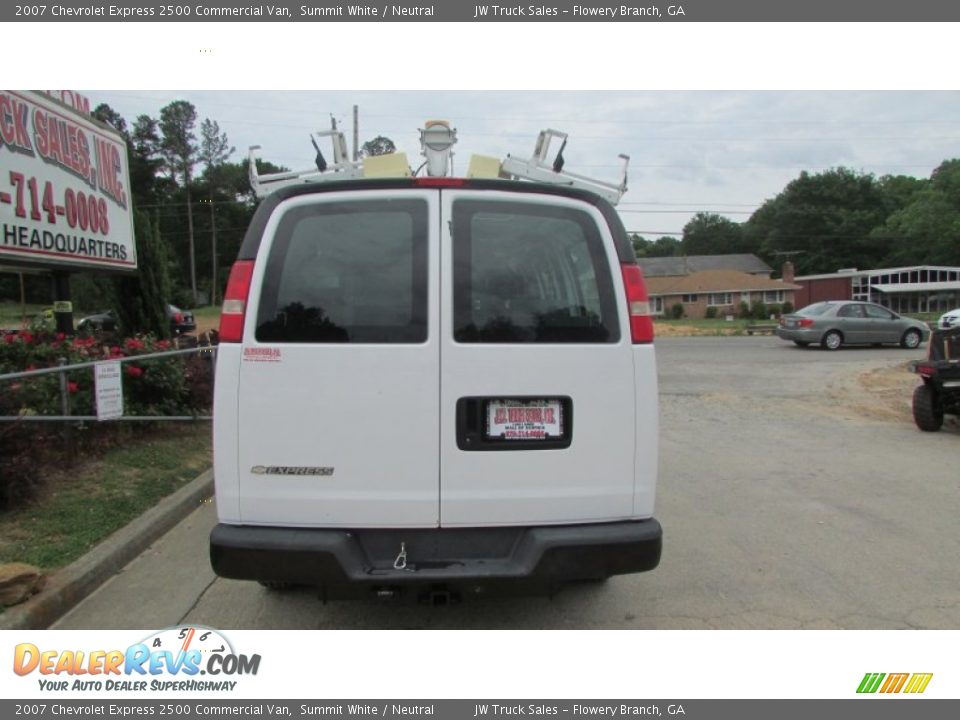 2007 Chevrolet Express 2500 Commercial Van Summit White / Neutral Photo #15