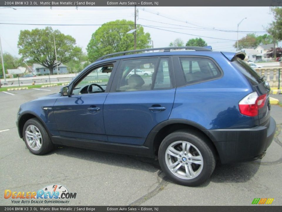 2004 BMW X3 3.0i Mystic Blue Metallic / Sand Beige Photo #4
