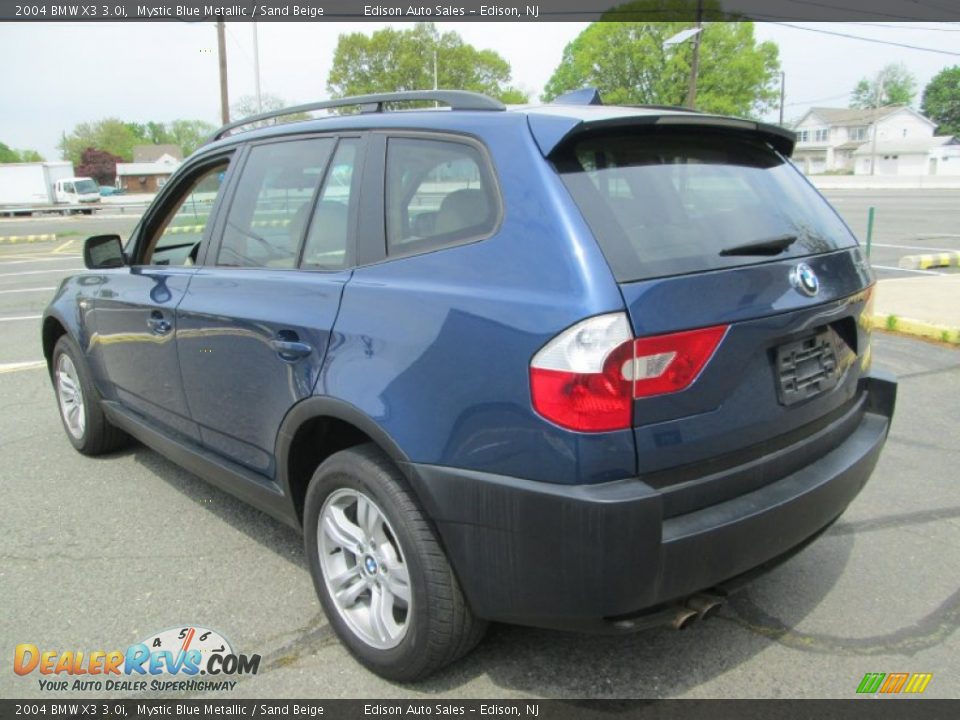 2004 BMW X3 3.0i Mystic Blue Metallic / Sand Beige Photo #5