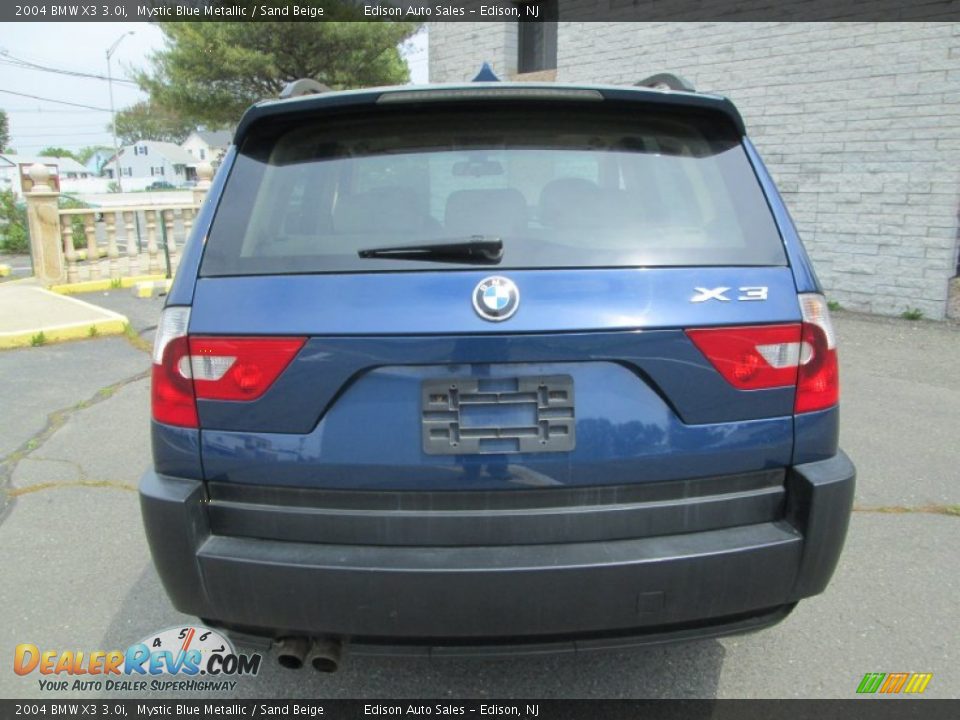 2004 BMW X3 3.0i Mystic Blue Metallic / Sand Beige Photo #6