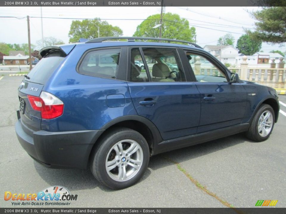 2004 BMW X3 3.0i Mystic Blue Metallic / Sand Beige Photo #8