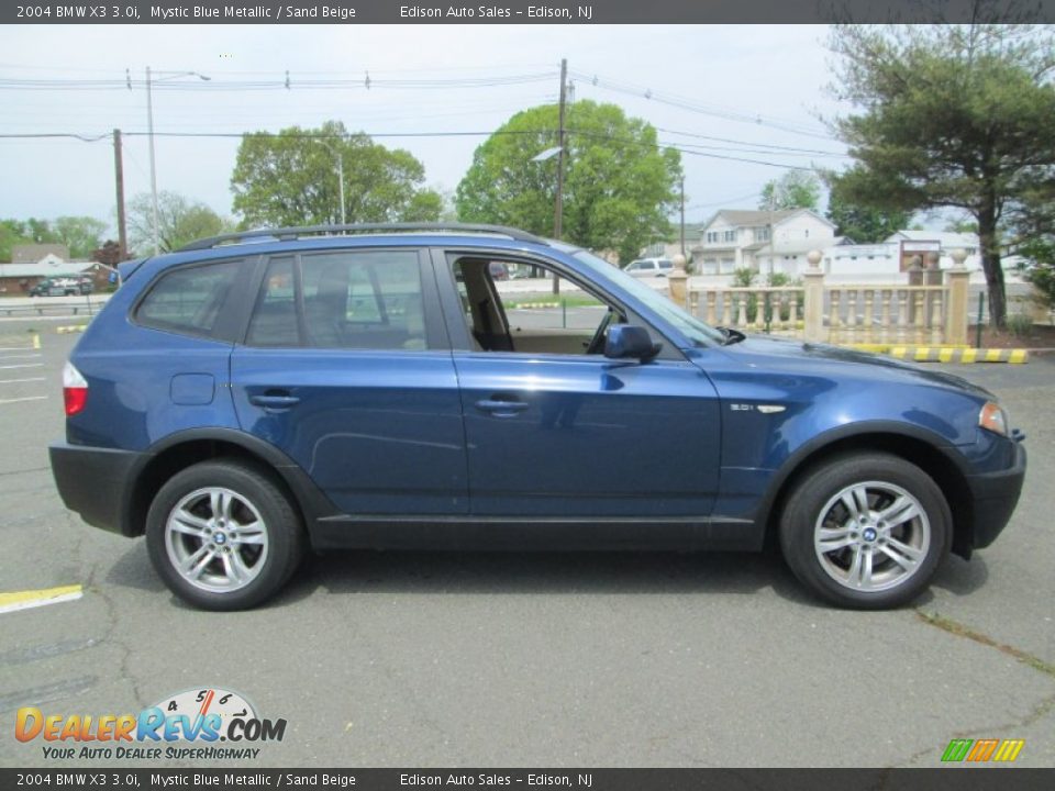 2004 BMW X3 3.0i Mystic Blue Metallic / Sand Beige Photo #9