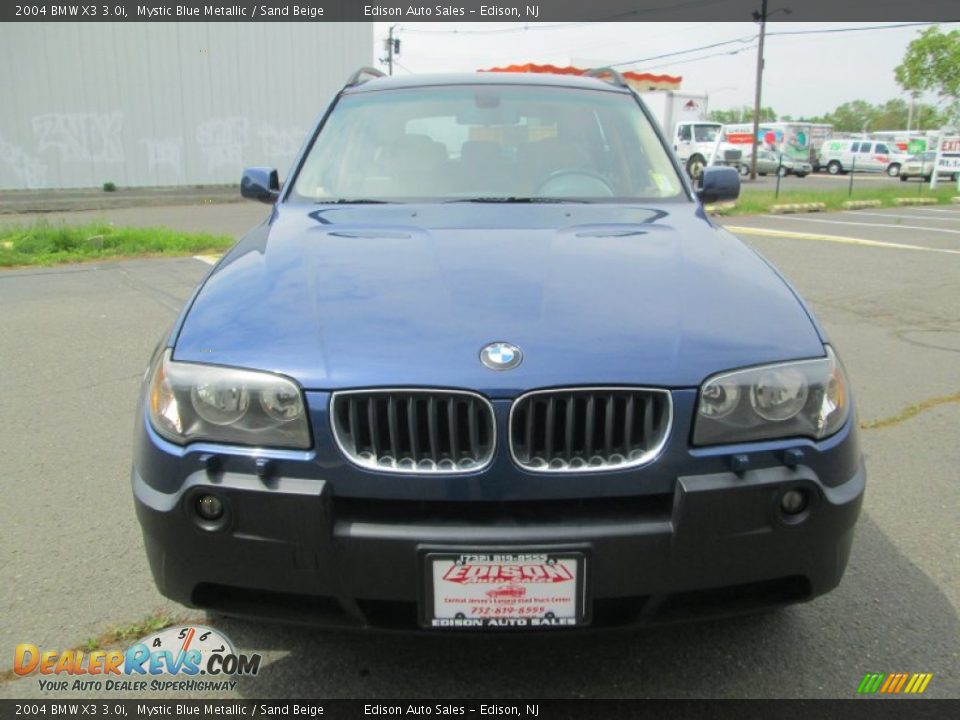 2004 BMW X3 3.0i Mystic Blue Metallic / Sand Beige Photo #12