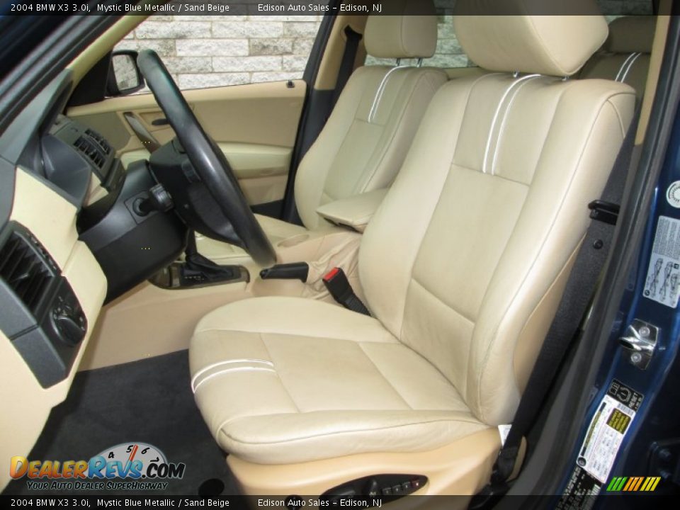 2004 BMW X3 3.0i Mystic Blue Metallic / Sand Beige Photo #13