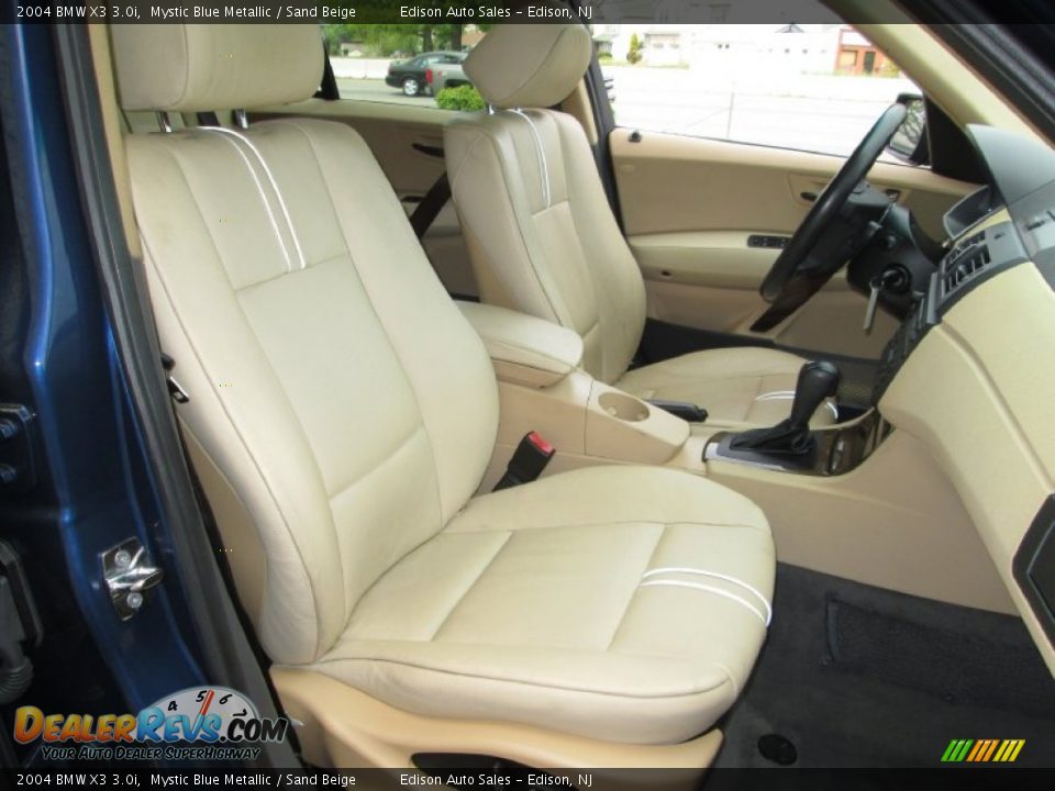 2004 BMW X3 3.0i Mystic Blue Metallic / Sand Beige Photo #14