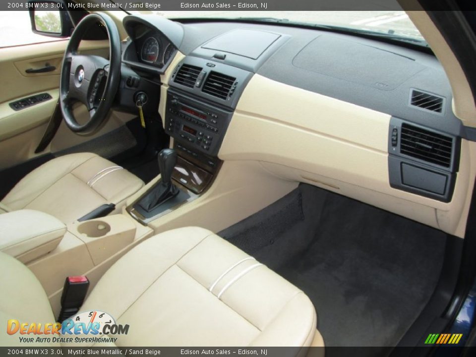 2004 BMW X3 3.0i Mystic Blue Metallic / Sand Beige Photo #16
