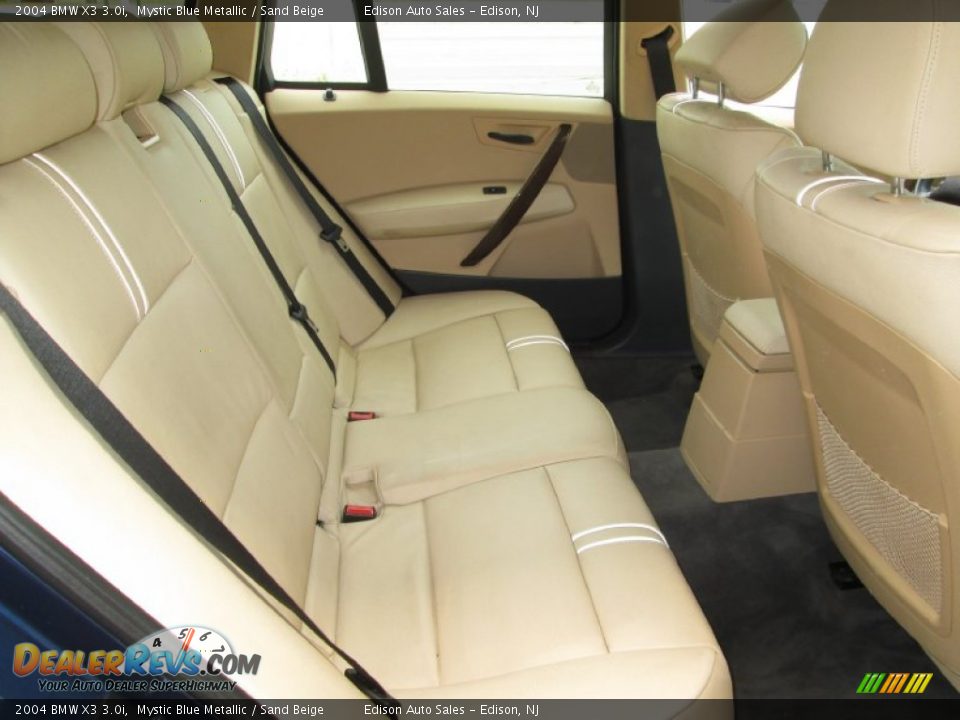 2004 BMW X3 3.0i Mystic Blue Metallic / Sand Beige Photo #18