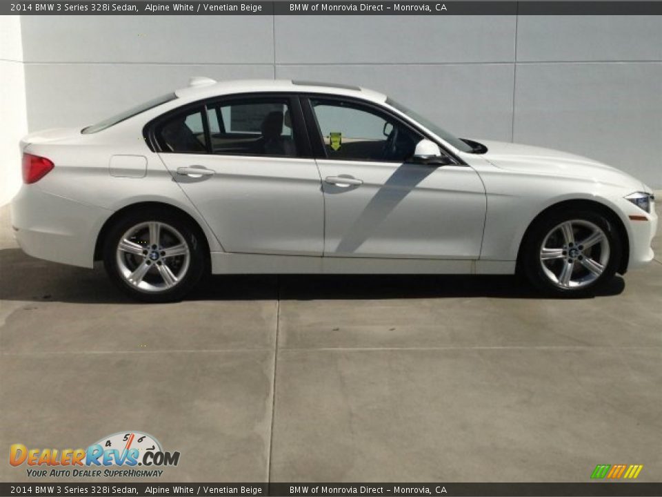 2014 BMW 3 Series 328i Sedan Alpine White / Venetian Beige Photo #2